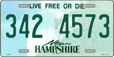 NH license plate 3424573