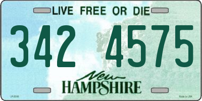 NH license plate 3424575