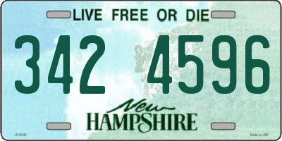 NH license plate 3424596