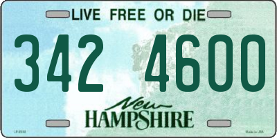 NH license plate 3424600