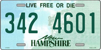 NH license plate 3424601