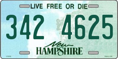 NH license plate 3424625