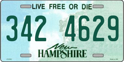 NH license plate 3424629