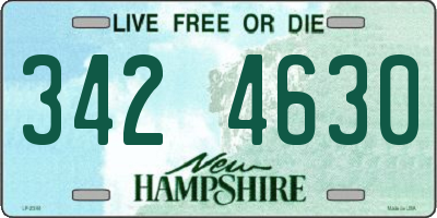 NH license plate 3424630