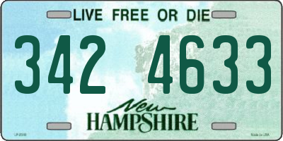 NH license plate 3424633
