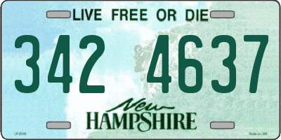 NH license plate 3424637