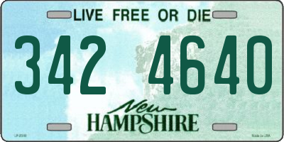 NH license plate 3424640
