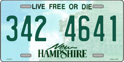 NH license plate 3424641