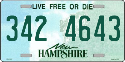 NH license plate 3424643