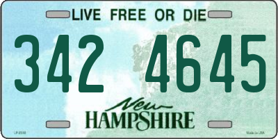 NH license plate 3424645