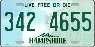 NH license plate 3424655