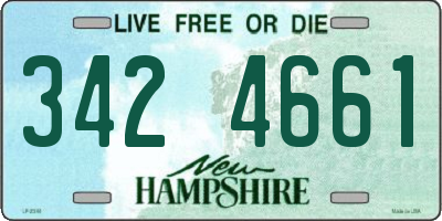 NH license plate 3424661