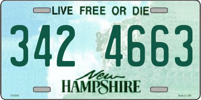 NH license plate 3424663