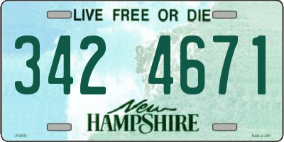 NH license plate 3424671