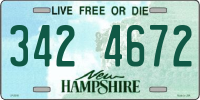NH license plate 3424672