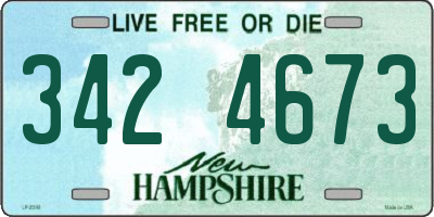 NH license plate 3424673