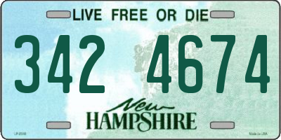 NH license plate 3424674