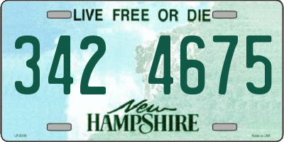 NH license plate 3424675