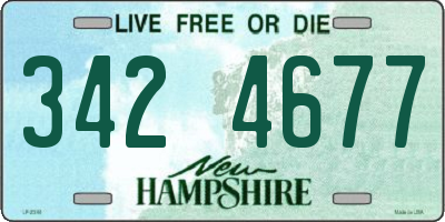 NH license plate 3424677