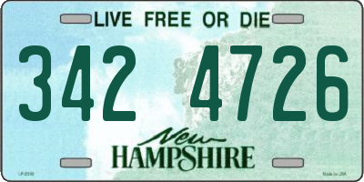 NH license plate 3424726