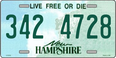NH license plate 3424728
