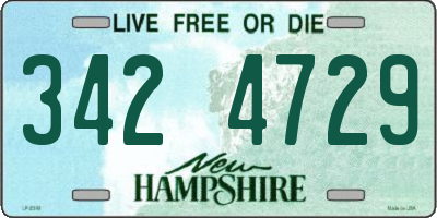 NH license plate 3424729