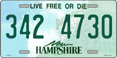NH license plate 3424730