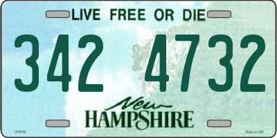 NH license plate 3424732