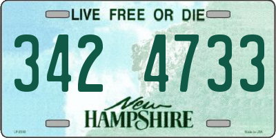 NH license plate 3424733