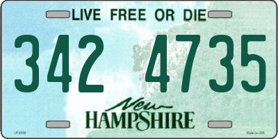 NH license plate 3424735