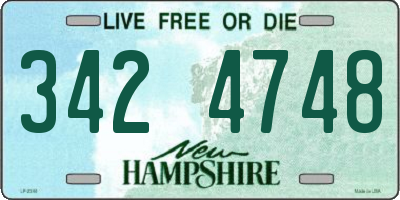 NH license plate 3424748