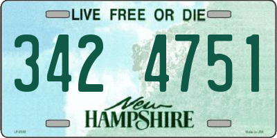 NH license plate 3424751