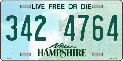 NH license plate 3424764
