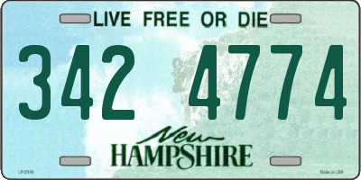 NH license plate 3424774