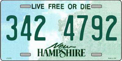 NH license plate 3424792