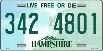 NH license plate 3424801