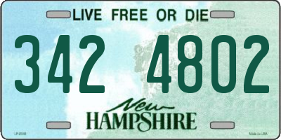 NH license plate 3424802
