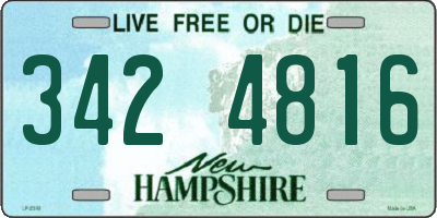 NH license plate 3424816