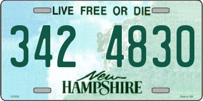 NH license plate 3424830