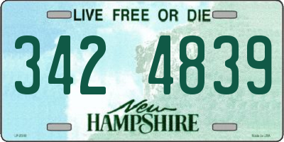 NH license plate 3424839