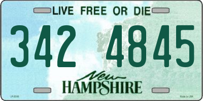 NH license plate 3424845