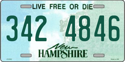 NH license plate 3424846
