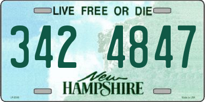 NH license plate 3424847