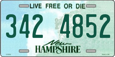 NH license plate 3424852