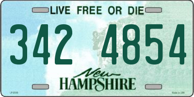NH license plate 3424854