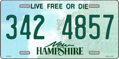 NH license plate 3424857