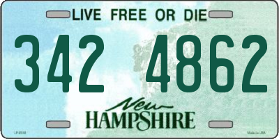 NH license plate 3424862