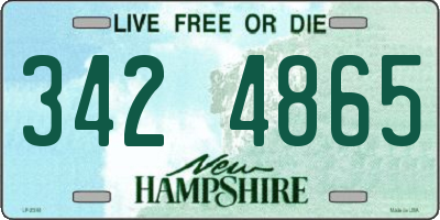 NH license plate 3424865