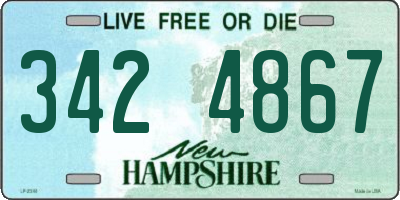 NH license plate 3424867