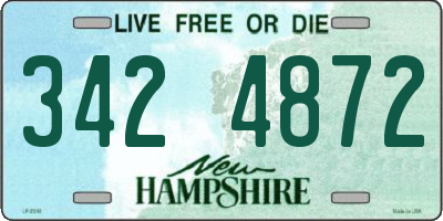 NH license plate 3424872